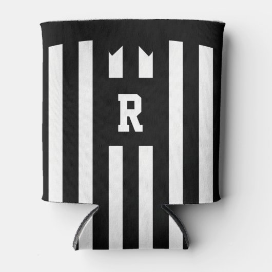 アメリカンフットボール審判ストライプクーラーボックス 缶クーラー (正面)