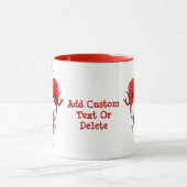 アメリカンフットボール小妖精や小人サンタハットクリスマスライト マグカップ (中央)