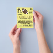 アメリカンフットボール広告キャンプズフライヤー チラシ (手)