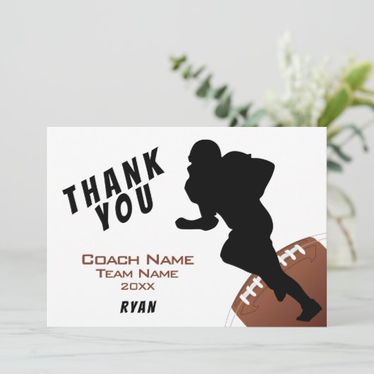アメリカンフットボール感謝コーチカード サンキューカード (スタンド正面)