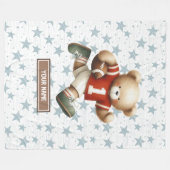 アメリカンフットボール毛布で息子の誕生日プレゼント フリースブランケット (正面(横))