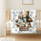 アメリカンフットボール毛布男の赤ちゃん誕生日 フリースブランケット