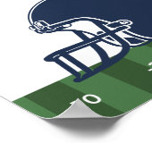 アメリカンフットボール海軍レッドハッピーバースデー任意の年齢 ポスター (角)