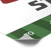 アメリカンフットボール海軍レッド誕生日ウェルカムサイン ポスター (角)