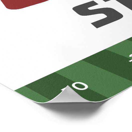 アメリカンフットボール海軍レッド誕生日ウェルカムサイン ポスター (角)