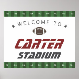 アメリカンフットボール海軍レッド誕生日ウェルカムサイン ポスター