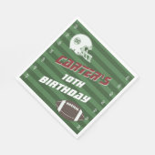 アメリカンフットボール海軍レッド、任意の年齢の誕生日パーティー スタンダードランチョンナプキン (角)