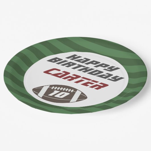アメリカンフットボール海軍レッド、任意の年齢の誕生日パーティー ペーパープレート (アングル)