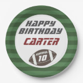 アメリカンフットボール海軍レッド、任意の年齢の誕生日パーティー ペーパープレート (正面)