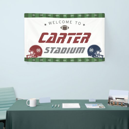 アメリカンフットボール海軍レッド、任意の年齢の誕生日パーティー 横断幕 (トレードショー)