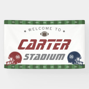 アメリカンフットボール海軍レッド、任意の年齢の誕生日パーティー 横断幕