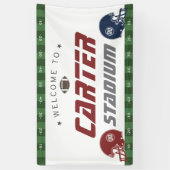 アメリカンフットボール海軍レッド、任意の年齢の誕生日パーティー 横断幕 (縦)