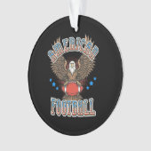 アメリカンフットボール米国国旗 オーナメント (正面)