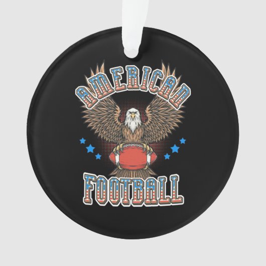 アメリカンフットボール米国国旗 オーナメント (正面)