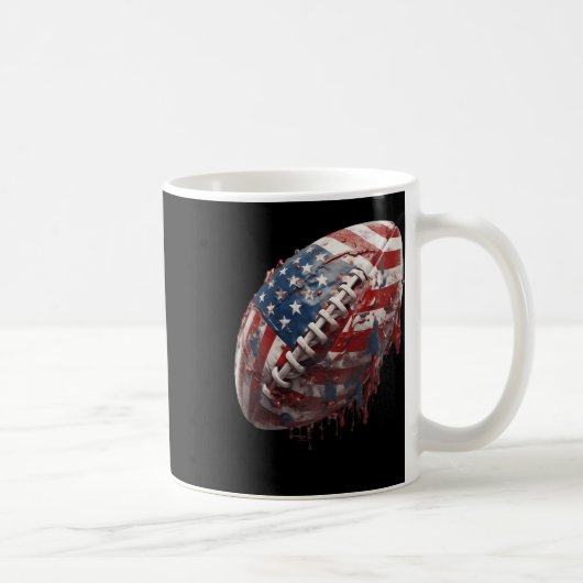 アメリカンフットボール米国国旗 コーヒーマグカップ (右)