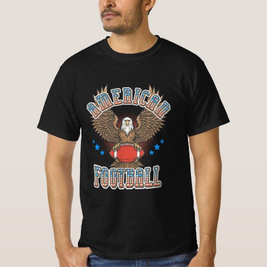 アメリカンフットボール米国国旗 Tシャツ (正面)