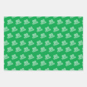 アメリカンフットボール緑と黒のパターン ラッピングペーパーシート (正面3)