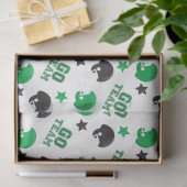 アメリカンフットボール緑と黒のパターン 薄葉紙 (ギフト)