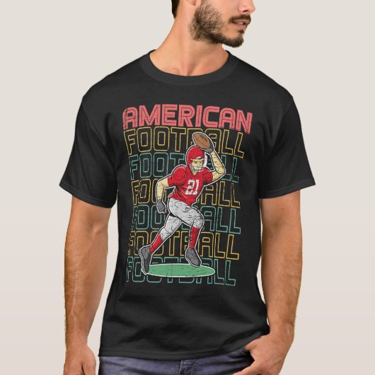 アメリカンフットボール誇りを持った選手 Tシャツ (正面)
