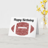 アメリカンフットボール誕生日カード カード (黄色い花)