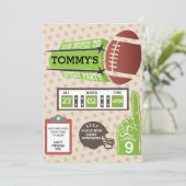 アメリカンフットボール誕生日パーティー招待状スポーツ 招待状 (スタンド正面)