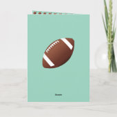 アメリカンフットボール誕生日ボーイフォト カード (裏面)