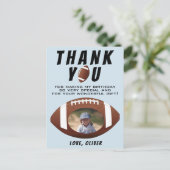 アメリカンフットボール誕生日写真ありがとう ポストカード (スタンド正面)