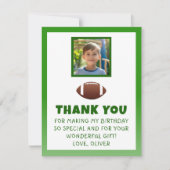 アメリカンフットボール誕生日写真 サンキューカード (正面)