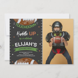アメリカンフットボール誕生日写真 招待状