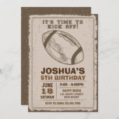 アメリカンフットボール誕生日招待状 招待状 (正面/裏面)