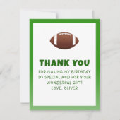 アメリカンフットボール誕生日 サンキューカード (正面)