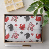 アメリカンフットボール赤と黒のパターン 薄葉紙 (ギフト)