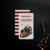 アメリカンフットボール赤と黒のベビーシャワー エンクロージャーカード