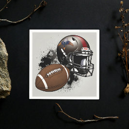 アメリカンフットボール赤と黒のベビーシャワー スタンダードカクテルナプキン