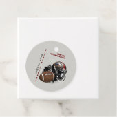 アメリカンフットボール赤と黒のベビーシャワー フェイバータグ (インサイチュ)