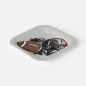 アメリカンフットボール赤と黒のベビーシャワー ペーパープレート (傾斜あり)