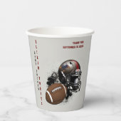 アメリカンフットボール赤と黒のベビーシャワー 紙コップ (正面)