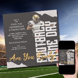 アメリカンフットボール選手のゲームデイブラック 招待状