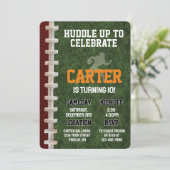アメリカンフットボール選手の誕生日パーティー、任意の年齢 招待状 (スタンド正面)