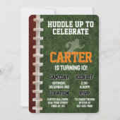 アメリカンフットボール選手の誕生日パーティー、任意の年齢 招待状 (正面)