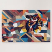 アメリカンフットボール選手キュービストジグソーパズル ジグソーパズル (横)