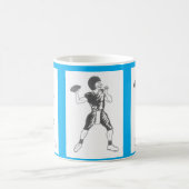 アメリカンフットボール選手 コーヒーマグカップ (中央)