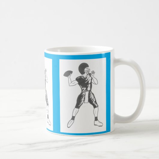アメリカンフットボール選手 コーヒーマグカップ (右)