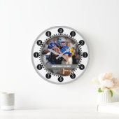 アメリカンフットボール選手 |フォトギフトの名前 ラージ壁時計 (ホーム)