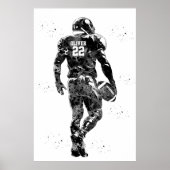 アメリカンフットボール選手 ポスター (正面)