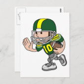 アメリカンフットボール選手 ポストカード (正面/裏面)