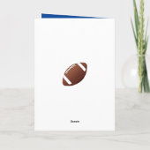 アメリカンフットボール青ありがとうコーチの写真カード サンキューカード (裏面)