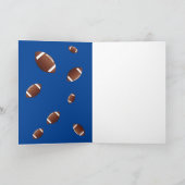 アメリカンフットボール青ありがとうコーチの写真カード サンキューカード (内部)