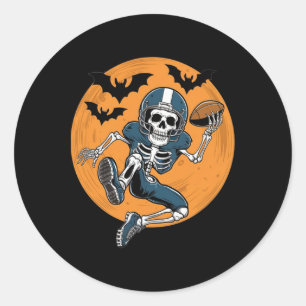 アメリカンフットボール骨格ハロウィンスポーツファンタジー ラウンドシール