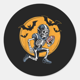アメリカンフットボール骨格ハロウィンスポーツファンタジー ラウンドシール